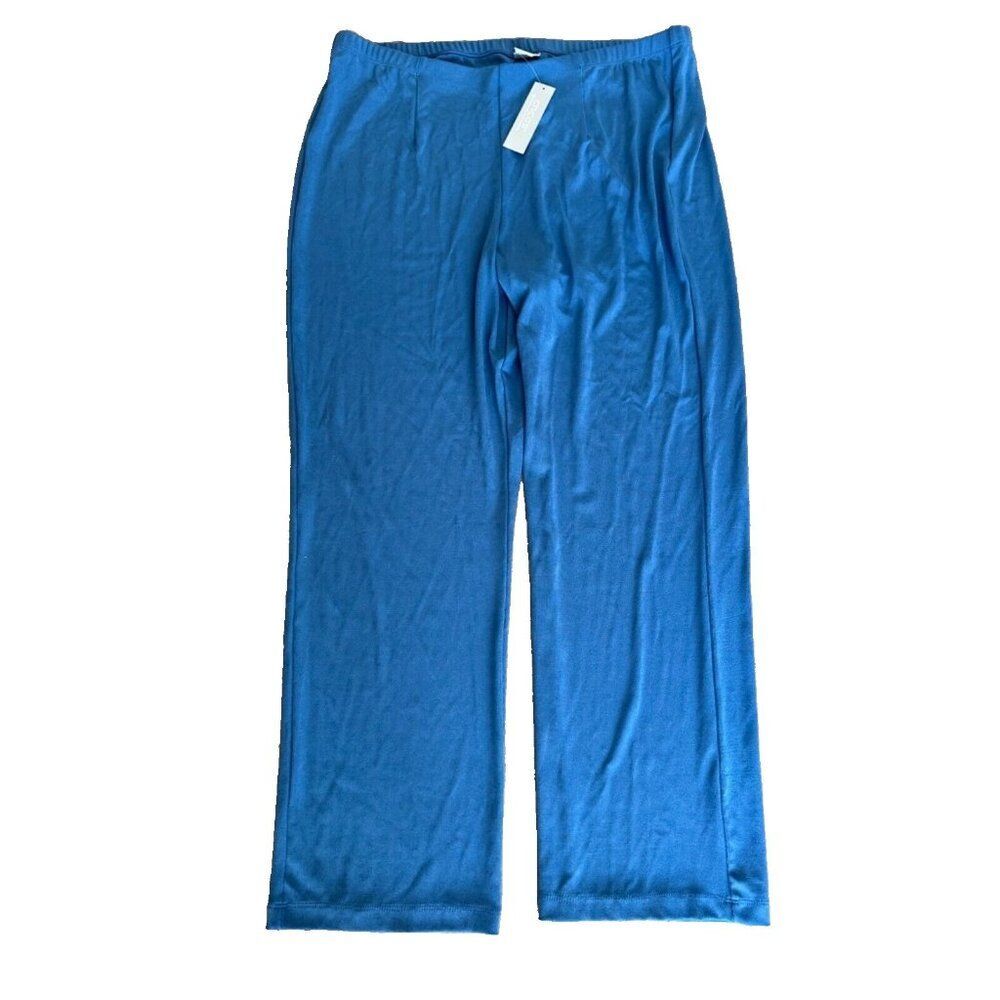 Chico's Travelers Wave Blue No Tummy Pull on Pant 3R NWT
